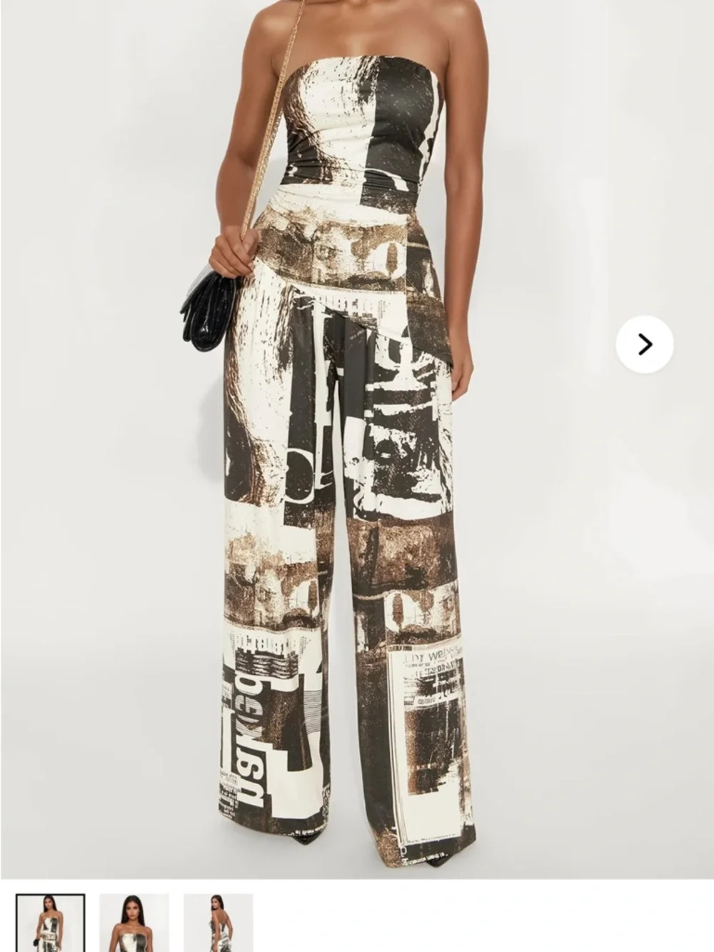 Abstract Print Strapless Set - Picture 1 of 6